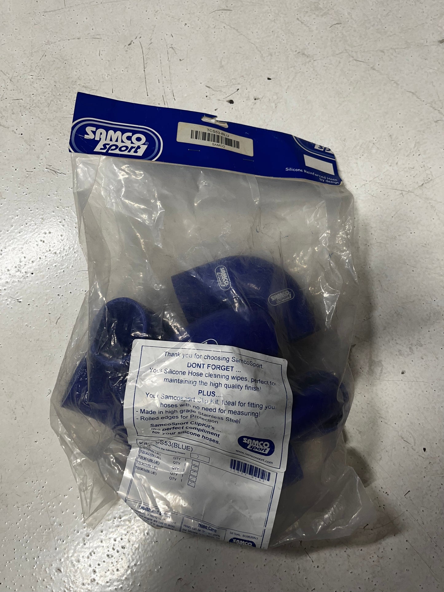 Samco Silicone Turbo Hoses Blue Volvo S70 T5 V70 T5