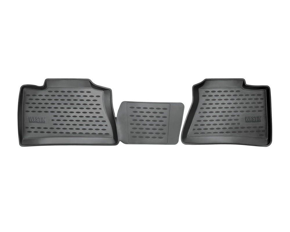 Westin 14-18 Chevrolet Silverado 1500/2500/3500 Double Cab Profile Floor Liners Front Row - Black