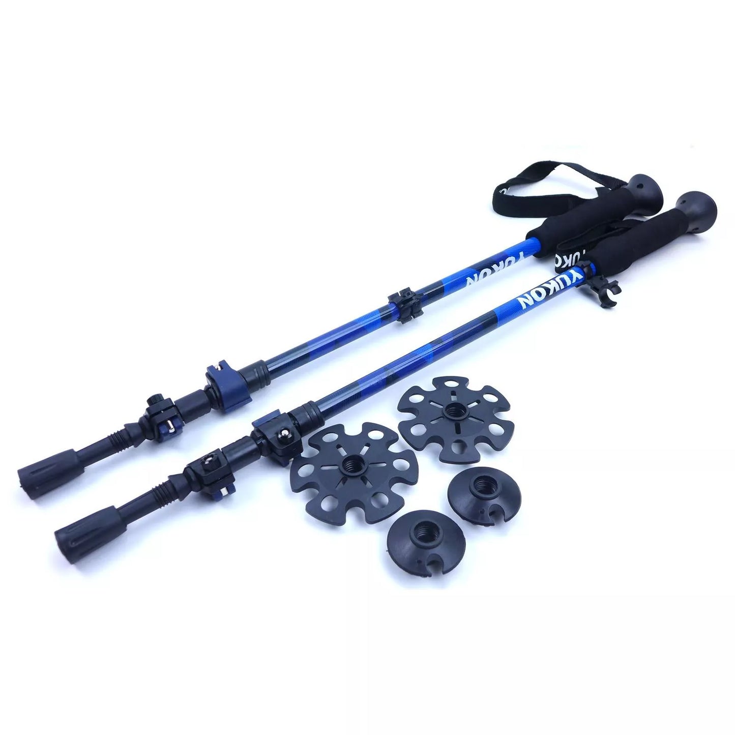 Yukon Charlies Advanced Trekking Poles - Black/Blue OPEN BOX 83-0152