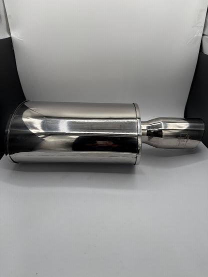 SPDZ1 World Spec 2.5 Inch Muffler Oval 2.5" Inlet 3.5" Outlet