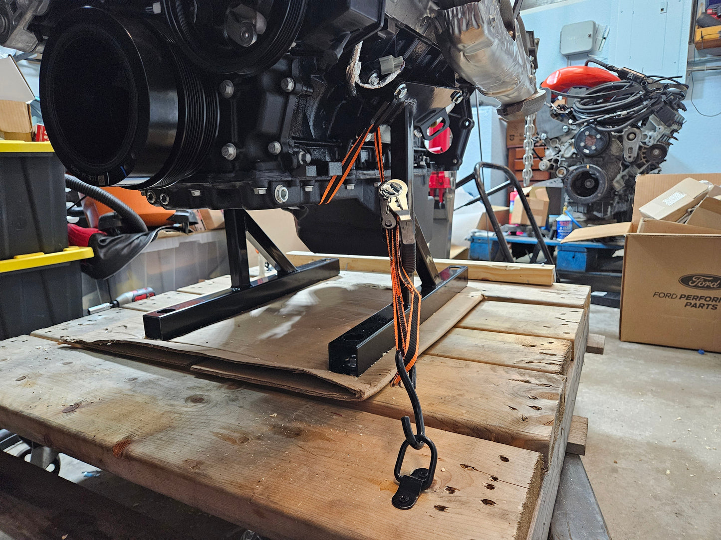 Godzilla Engine Stand and Shipping Cradle - Rolling Stand for 7.3L