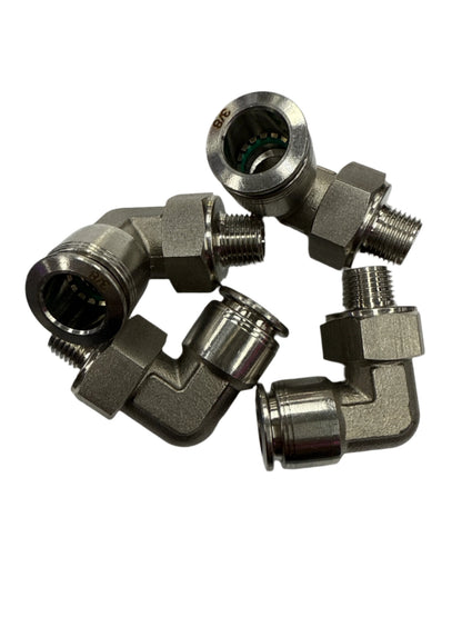 SPDZ1 1/8 NPT - 3/8 DOT 90 Degree 4 Piece Heavy Duty Fitting Kit