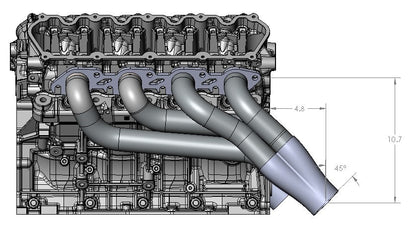 Godzilla Swap Mid Length Headers for F-100, 60's Mustang, & Universal Fitment 7.3L/6.8L Ultimate Headers