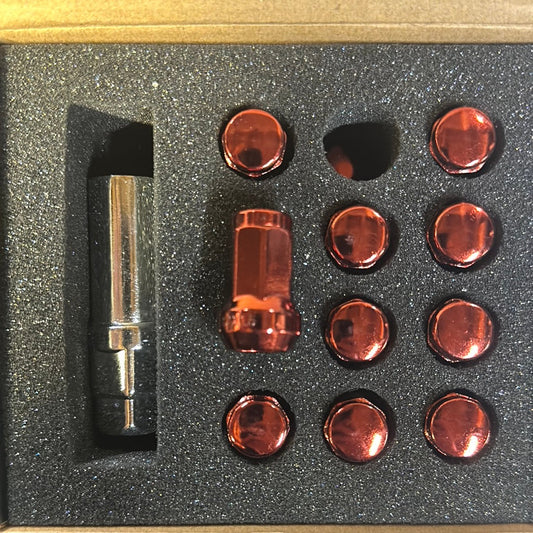 7 sided lug nuts (12x1.5) Red           NNR-LN-HP1215RD