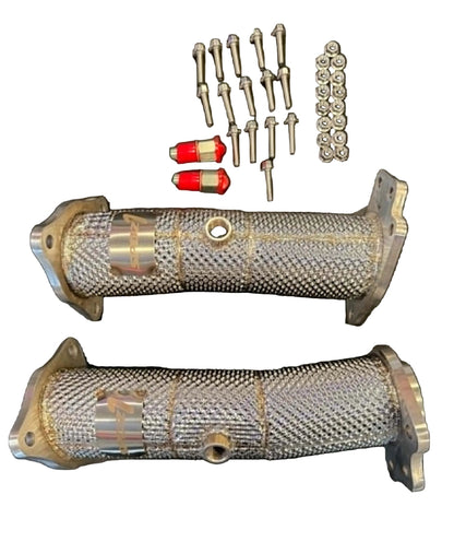 SPDZ1 2020+ C8 Chevrolet Corvette High Flow Downpipes With Heat Shields 3" 6.2L LT2