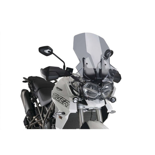Smoke Touring Windshield w/Visor - 9614H for 2018-2020 Triumph Tiger Explorer 1215 XCA and 2018-2020 Triumph Tiger Explorer 1215 XCX Motorcycles