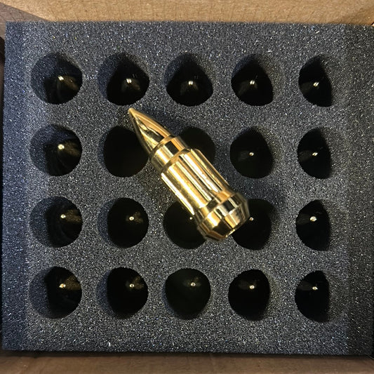 NNR steel w/spikes lug nuts Gold 12x1.5       NNR-LN-SWS1215GD (bullet)