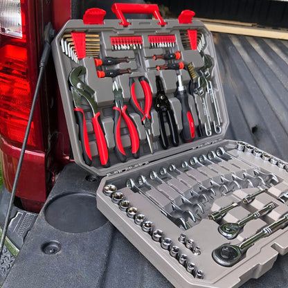 95 Piece Mechanics Tool Set in Metric and SAE for Small Engine, Mechanical and General Repairs – DT1242