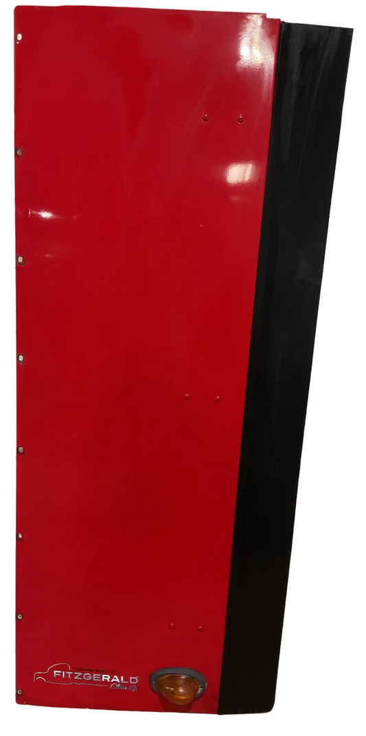 2003-2023 FreightLiner Coronado Glider Left Driver Exterior Lower Fairing Red W/Light & Handle