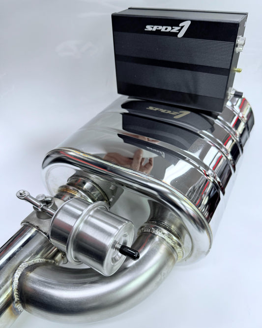 SPDZ1 Universal Valved Performance Muffler Kit – High-Flow 2.5" Valve-Controlled Exhaust System (Quiet & Loud Modes)