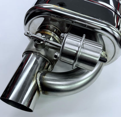 SPDZ1 Universal Valved Performance Muffler Kit – High-Flow 2.5" Valve-Controlled Exhaust System (Quiet & Loud Modes)