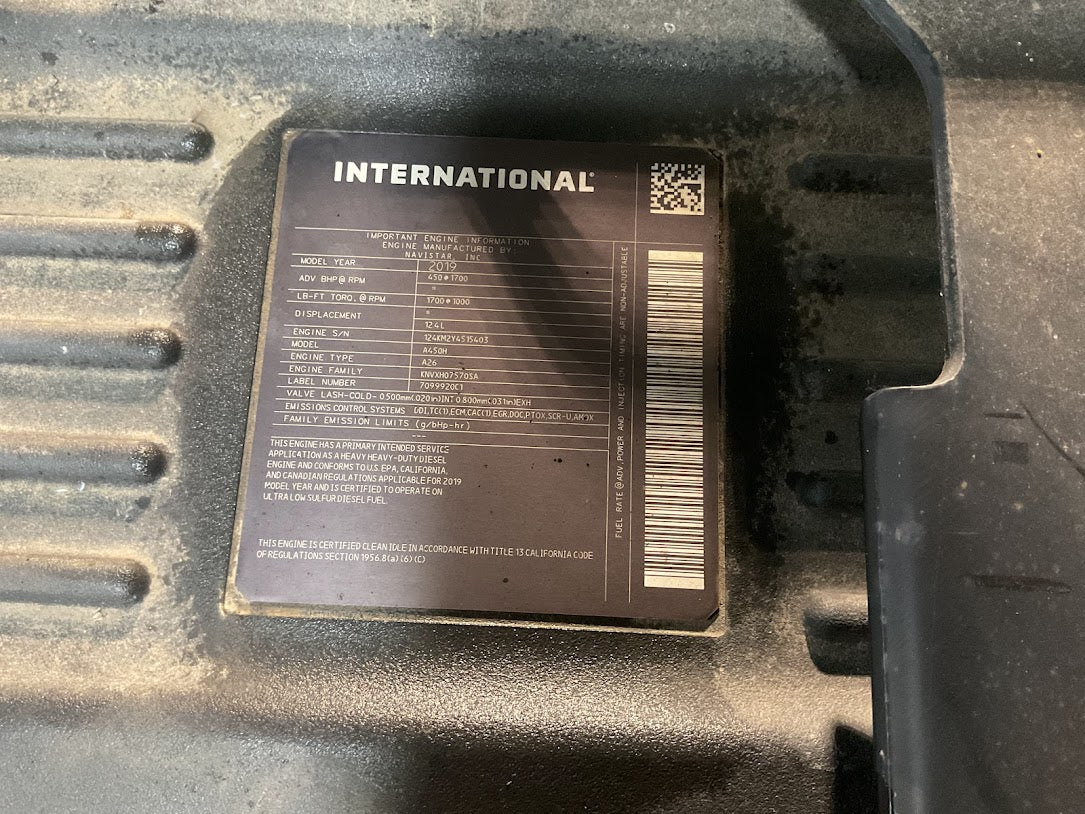 2020 International A26 Diesel Engine, EPA17, 12.4L, 290k , 2020 LT Truck Eng