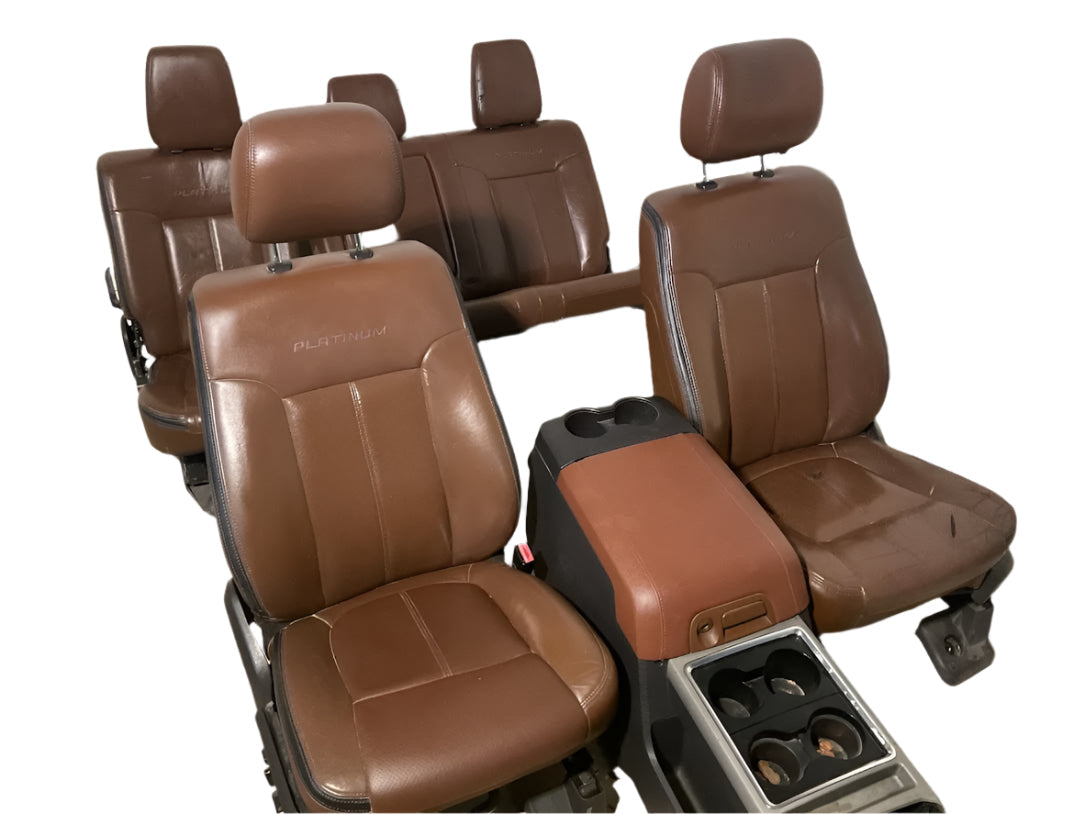 2014 F250 F350  platinum leather PECAN Brown Heated front and rear Seats