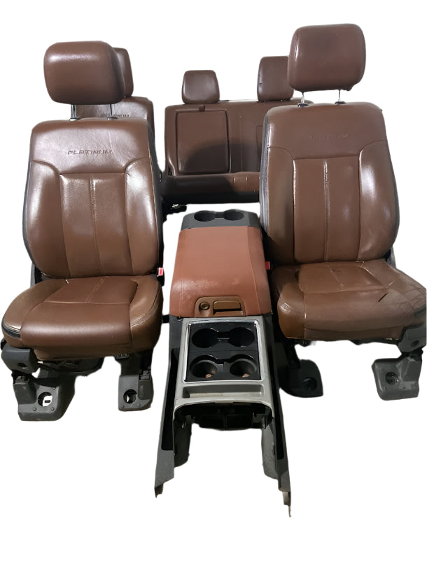 2014 F250 F350  platinum leather PECAN Brown Heated front and rear Seats