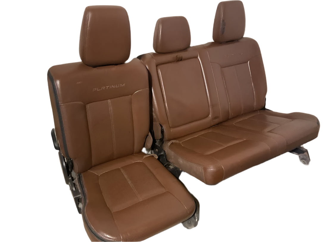 2014 F250 F350  platinum leather PECAN Brown Heated front and rear Seats