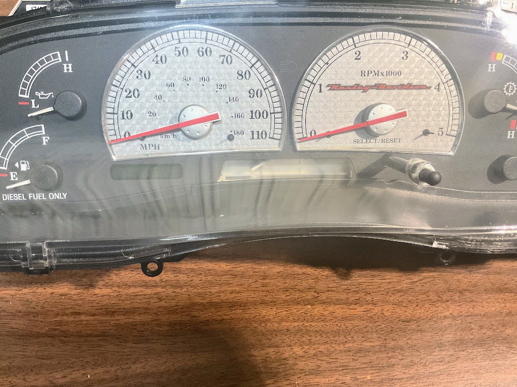 2003 2004 FORD F250 F350 HARLEY DAVIDSON 6.0 DIESEL CLUSTER/SPEEDOMETER