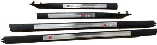07-10 Audi S8 Door Sill Scuff Plate Pannel Trim Set OEM USED SET