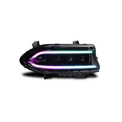 SPDZ1 2015–2024 Dodge Charger Hellfire LED Headlights w/ Switchback DRL & Amber Sequential Turn Signals