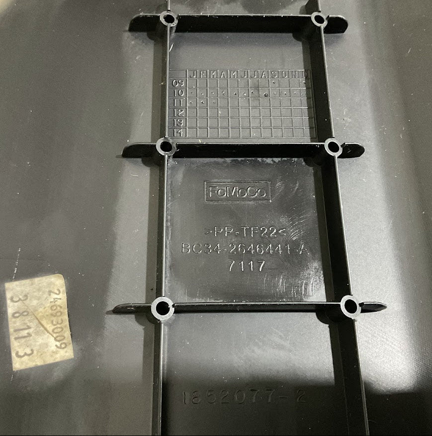 2011-2016 Ford F-250/ F-350 Crew Rear Floor Under Back Seat Compartment USED OEM Slightly Cracked  P#BC34-2646441-A 7117