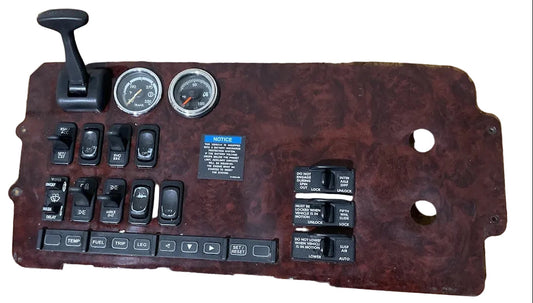 Freightliner Coronado Glider Dash Panel W/ Trailer Brake & Switches USED OEM P# 22-45867-009