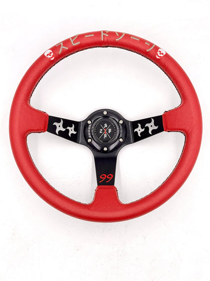SPDZ1 “The Ninja” (Red) Steering Wheel – Deep Dish