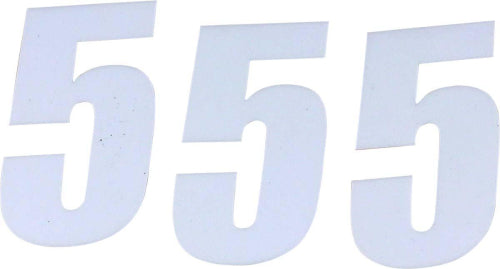 DCOR Individual Numbers 4in. - No.5 - White - 45-14-5