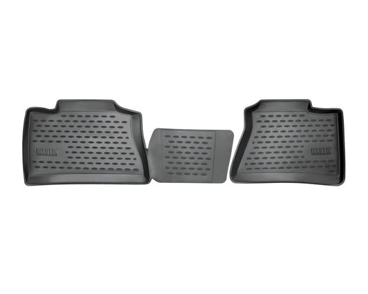Westin 14-18 Chevrolet Silverado 1500/2500/3500 Crew Cab Profile Floor Liners 2nd Row - Black