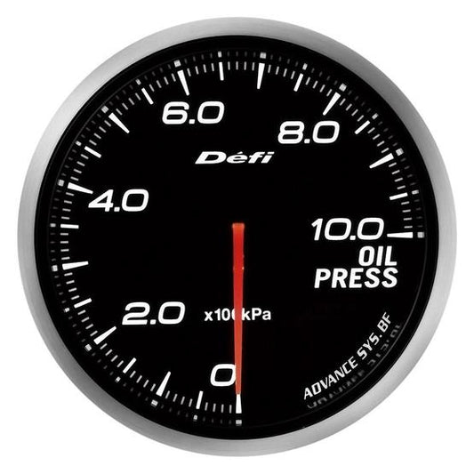 DEFI Advance BF White 60mm Oil Pressure Gauge (Metric)