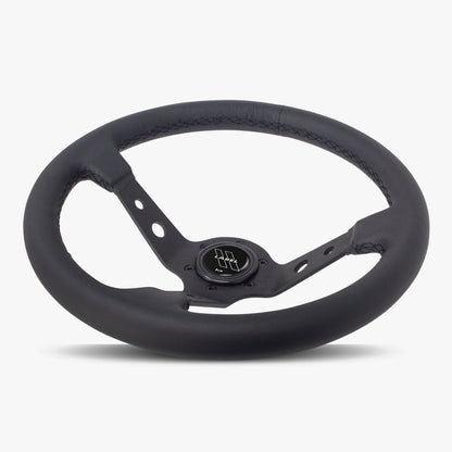 The Daytona | Black Leather | Black Spoke | Black Stitch