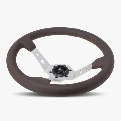 The Daytona | Nappa Brown Leather  | Silver Spoke | Brown Stitch