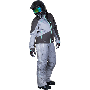 Motorfist Women's Empress Snowmobile Jacket  MOTOFIST 20924-3410 gray/stealth/cockatoo Extra Small
