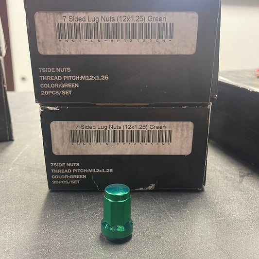 NNR 12x1.25 7sided Lugs Green